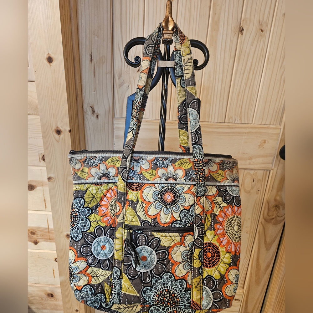 Vera Bradley Retired Flower Shower Pattern Tote Bag